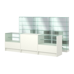 Комплект низких витрин ХП-11 и прилавков ЭК-3, Белый