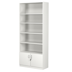 Стеллаж из ДСП с 4-мя полками 350x900 мм серии LEVEL-4 №13 (З/C - ДВП), Белый