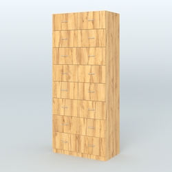 Шкаф для аптек - картотека серии RED №8 , Дуб Золотистый