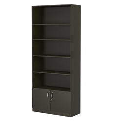 Стеллаж из ДСП с 4-мя полками 400x900 мм серии LEVEL-4 №14 (З/C - ДВП), Черный