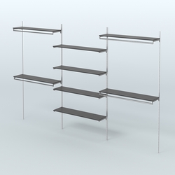 Neo Fix №5(С) с выносными поручнями и полками из ДСП (3600 мм), Черный