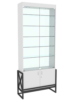 Витрина Лофт-Эконом №300-2-5п, Серый