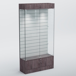 Витрина СЕТЬ №3 с экономпанелью, Ясень Анкор темный