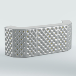 Ресепшен БАРОН №6 (карета золото), Серый + Экокожа серебристая