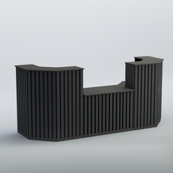 Ресепшен со столом выдачи серии ПРИЛИВ №7, Антрацит