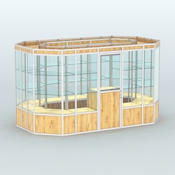 Павильон из профиля островной №5а, Дуб Золотистый