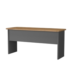 Скамейка для раздевалок №1-2, Черный + Дуб Канзас Коричневый