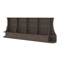 Пристенный низкий стеллаж ГАРАНТ №4, Дуб Венге