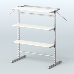 Система ЭЛЕГАНТ островная с полками ДСП №13в, Белый