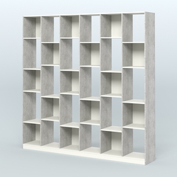 Стеллаж из ДСП серии ЛОФТ №16-1, Метрополитан Грей + Белый