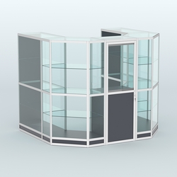 Павильон из профиля пристенный №3г ( 4,32 кв. м), Антрацит