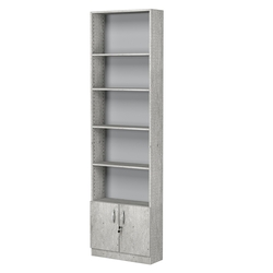 Стеллаж из ДСП с 4-мя полками 200x600 мм серии LEVEL-4 №3 (З/C - ДВП), Метрополитан Грей