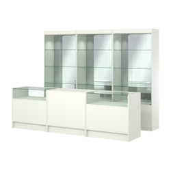 Комплект витрин ЭК-03 и прилавков ЭК-2, Белый