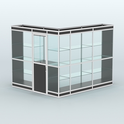 Павильон из профиля угловой №1в (5,5 кв.м), Черный