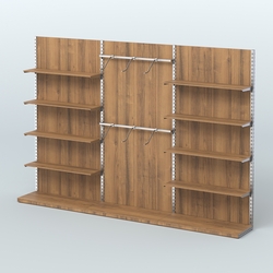 Система ЭЛЕГАНТ №9 пристенная с ДСП (3600 мм), Орех