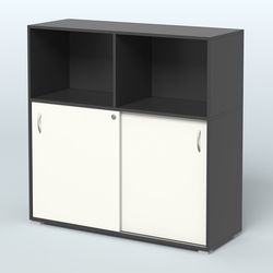 Шкаф-купе приставной/опорный, цвет дуб наварра, Черный + Белый