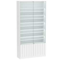 Витрина серии "Смок" №1-ДП-1000 (с доп. полками), Белый