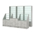 Комплект витрин с регулировочными полками NE-6 №12-1 и прилавков ЭК-7 Метрополитан Грей
