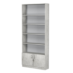 Стеллаж из ДСП с 4-мя полками 250x900 мм серии LEVEL-4 №11 (З/C - ДВП), Метрополитан Грей