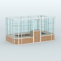 Павильон из профиля островной №3б, Дуб Канзас коричневый