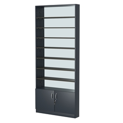 Стеллаж из ДСП с 8-ю полками 150x900 мм серии LEVEL-8 №9-2 (З/C - ЗЕРКАЛО), Антрацит