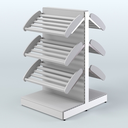 Островной низкий стеллаж для хлеба и выпечки Феникс №1, Серый