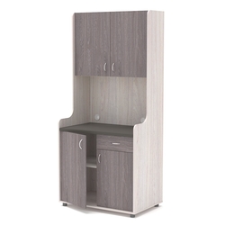 Офисная мини-кухня ЭЛЕГИЯ №2А, Ясень Анкор светлый + Ясень Анкор темный