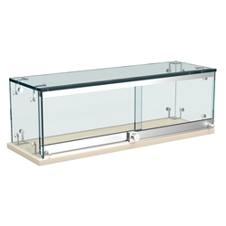 Витрина Истра настольная мини №2-3 с раздвижными дверками, Крем Вайс