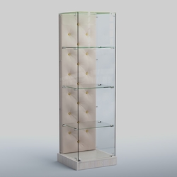 Низкая стеклянная витрина КАПИТОНЕ №1-ХП, Ясень светлый+01 C