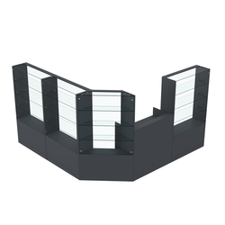 Торговый угловой островок ГРАЦИЯ №3 (открытый) (5.9 кв.м), Антрацит