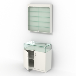 Комбинированный прилавок-витрина с высоким накопителем КПВ-14-03, Белый