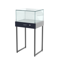 Прилавок ювелирный "Диаманд" №4-600, ЛДСП серый + МДФ инфиго