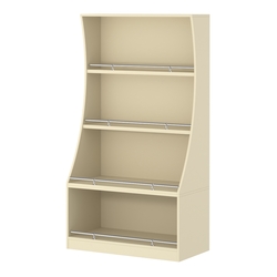Стеллаж Гарант низкий №2-1-900-О с ограничителями, Крем Вайс