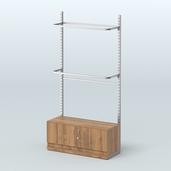 Система ЭЛЕГАНТ №2 без ДСП с тумбой T21 (1200 мм), Орех