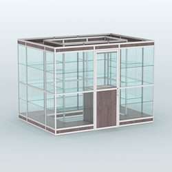 Павильон из профиля островной №1в, Ясень Анкор темный