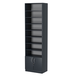 Стеллаж из ДСП с 7-ю полками 350x600 мм серии LEVEL-7 №6 (З/C - ДВП), Антрацит