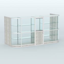 Павильон из профиля пристенный №12г (5,50 кв.м), Метрополитан Грей