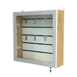 Витрина настенная №1-1Б с эконом панелью серии Collecto, Дуб Золотистый