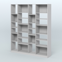 Стеллаж из ДСП серии ЛОФТ №15-2 с полками ДСП, Серый