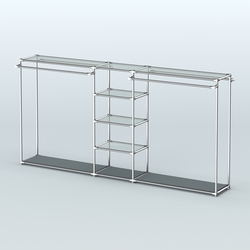 Островная торговая система ХРОМ 3600 мм с поручнями №10, Темно-Серый