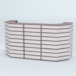 Ресепшен серии ПРАЙМ №6А со скошенными углами, Ясень Анкор темный + Ясень Анкор светлый