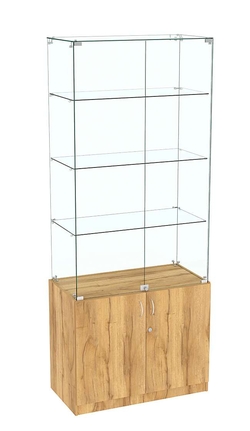Высокая витрина ИСТРА №705 (задняя стенка - стекло), Дуб Золотистый
