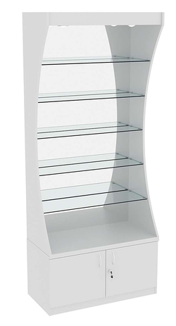 Витрина Радуга зеркальная №4-3 (Т-25) З/C-зеркало, Серый