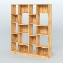 Стеллаж из ДСП серии ЛОФТ №15-1, Дуб Золотистый