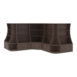 Угловой низкий стеллаж ГАРАНТ №4, Дуб Венге