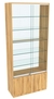 Витрина СЭСП-Z №1-400 (З/C - Стекло) со стеклянными полками и шторками Дуб Золотистый
