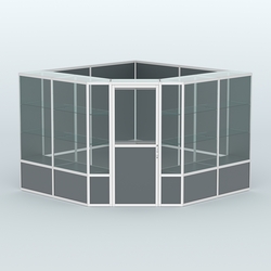 Павильон из профиля угловой №8б (9 кв.м), Темно-Серый