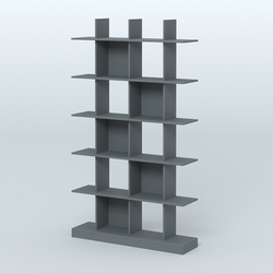 Торговый стеллаж Лофт №4 с ячейками, Темно-Серый