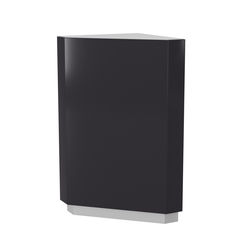 Витрина угловая "Диаманд" №6, ЛДСП серый +МДФ графит