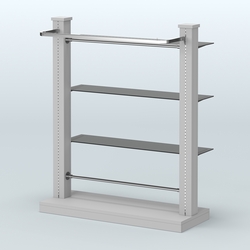 Островная система с перфорацией для магазина №10, Серый